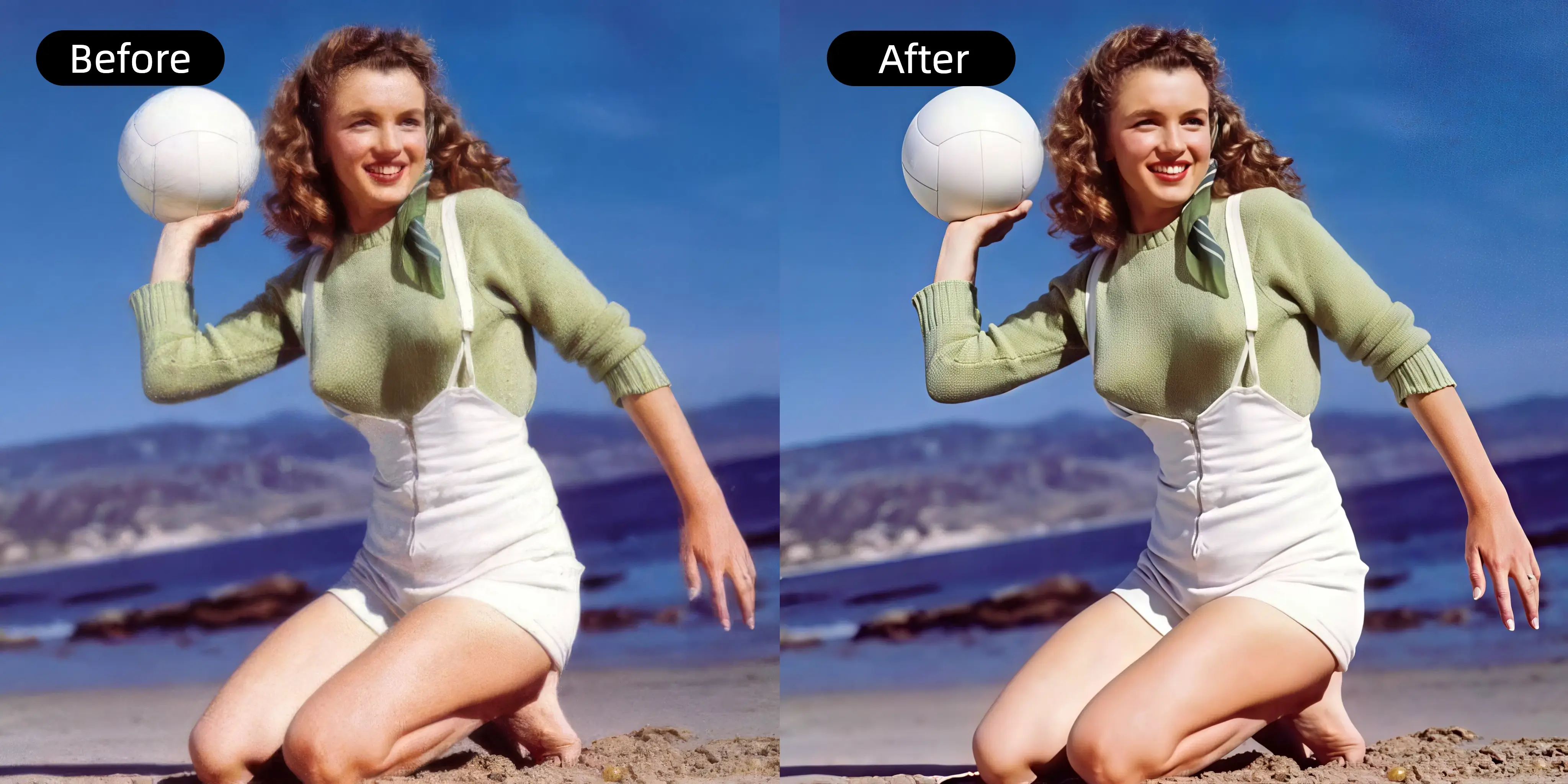 Image Enhancer before and after