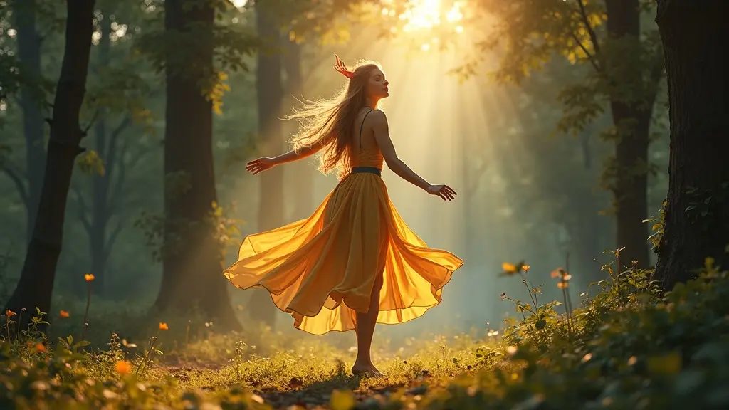 Fantasy anime-style transformation of a ballerina in a forest scene using Flux Kontext Pro AI Image to Image