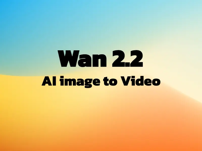 Wan 2.2 AI Image to Video